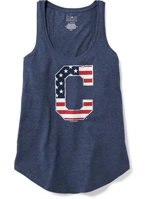 Old Navy Mlb Curved Hem Tank For Women - Cleveland Indians