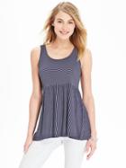 Old Navy Womens Peplum Hem Tanks Size L Tall - Navy Stripe