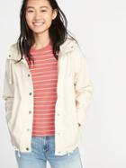 Old Navy Womens Lightweight Canvas Jacket For Women Creme Size M