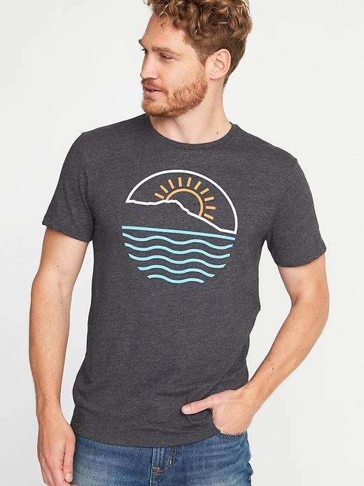 Old Navy Mens Graphic Crew-neck Tee For Men Sun & Surf Size Xxl
