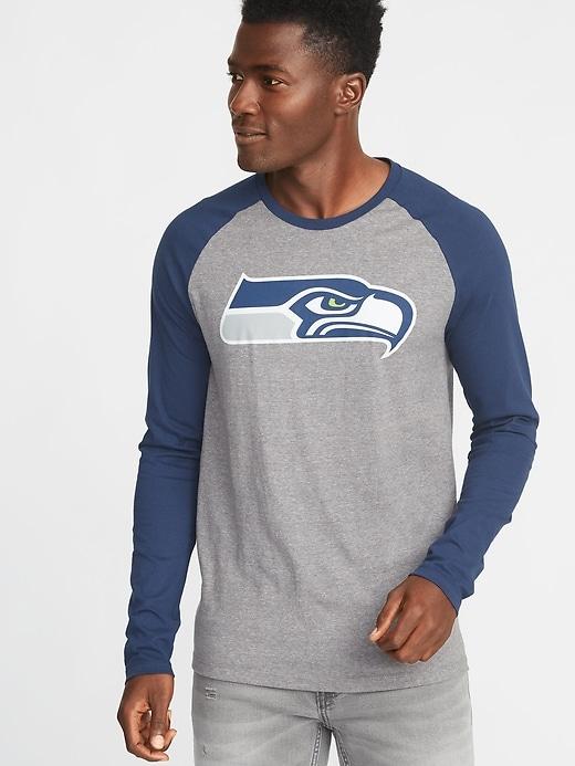 Old Navy Mens Nfl Graphic Raglan Tee For Men Seahawks Size Xxl