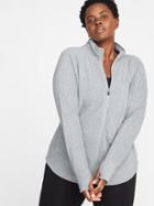 Old Navy Womens Go-warm Plus-size Full-zip Micro-fleece Jacket Heather Gray Size 1x
