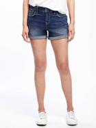 Old Navy Mid Rise Rockstar Denim Shorts For Women 3.5 - Medium Wash
