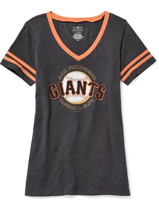 Old Navy Mlb Team Graphic V Neck Tee For Women - San Francisco Giants