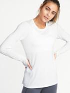 Old Navy Womens Crew-neck Performance Tee For Women Bright White Size S