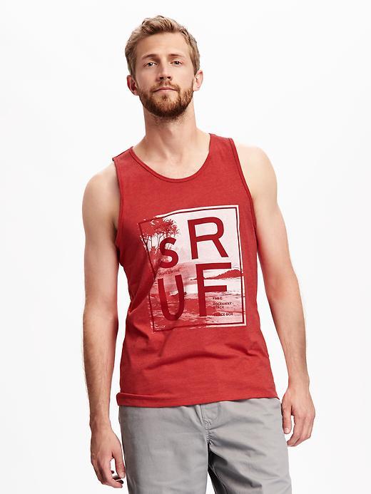 Old Navy Summer Graphic Tank For Men - Robbie Red