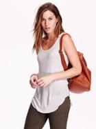 Old Navy Womens Rounded Hem Tank Size L Tall - Heather Pale Gray