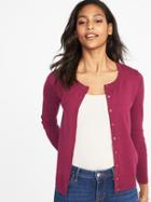 Old Navy Womens Classic Crew-neck Cardi For Women Berry Pink Size M