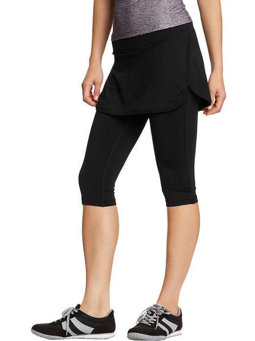 Old Navy Womens Active 2 In 1 Skirt Capris - Black Jack