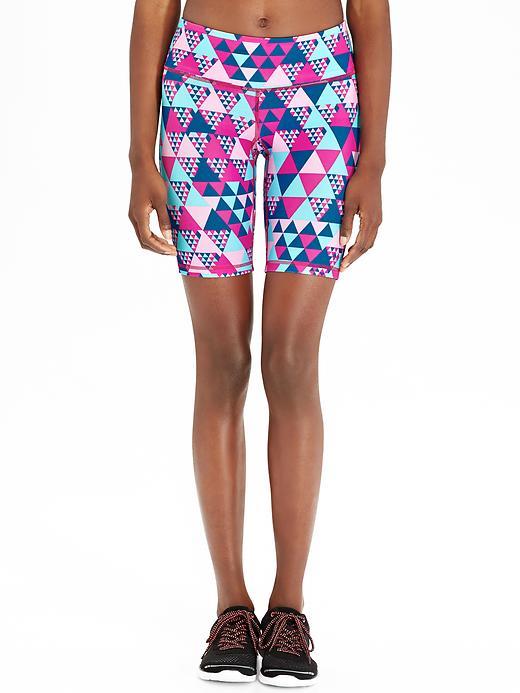 Old Navy Womens Active Compression Shorts 7&quot; - Fuchsia Leaders Poly