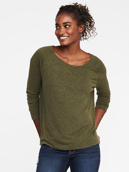 Old Navy Loose Soft Spun Scoop Neck Tee For Women - Hunter Pines