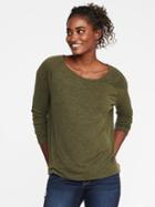 Old Navy Loose Soft Spun Scoop Neck Tee For Women - Hunter Pines