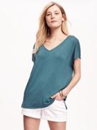 Old Navy Relaxed Double V Top For Women - River Of Dreams