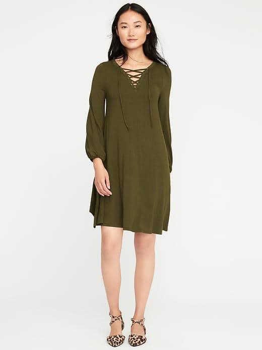 Old Navy Lace Up Swing Dress For Women - Far Away Land