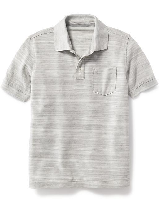 Old Navy Short Sleeve Pique Polo - Heavy Metal