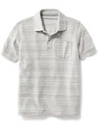 Old Navy Short Sleeve Pique Polo - Heavy Metal