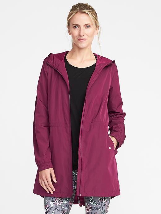 Old Navy Go H2o Waterproof Hooded Anorak For Women - Winter Wine