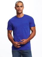 Old Navy Garment Dyed Crew Neck Tee For Men - Deep Space Blue