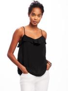 Old Navy Ruffled Crepe Cami For Women - Blackjack
