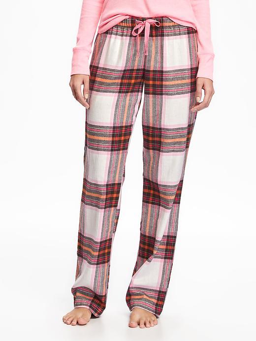 Old Navy Flannel Drawstring Sleep Pants For Women - Power Pink