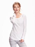 Old Navy Waffle Knit Crew Tee Size Xxl - White
