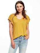 Old Navy Relaxed Ruffle Sleeve Top For Women - Golden Opportunity