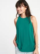 Old Navy Womens Relaxed High-neck Sleeveless Top For Women I Can';t Teal Size M
