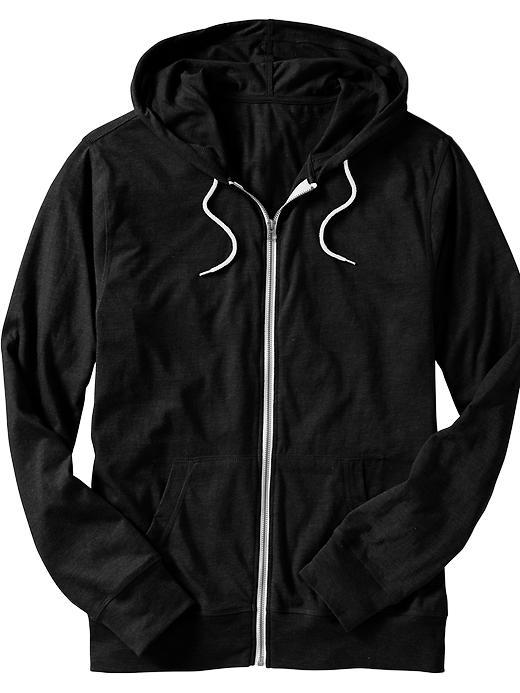 Old Navy Mens Lightweight Zip Front Hoodies - Black