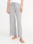 Old Navy Womens Plush-knit Lounge Pants For Women Heather Gray Size Xl