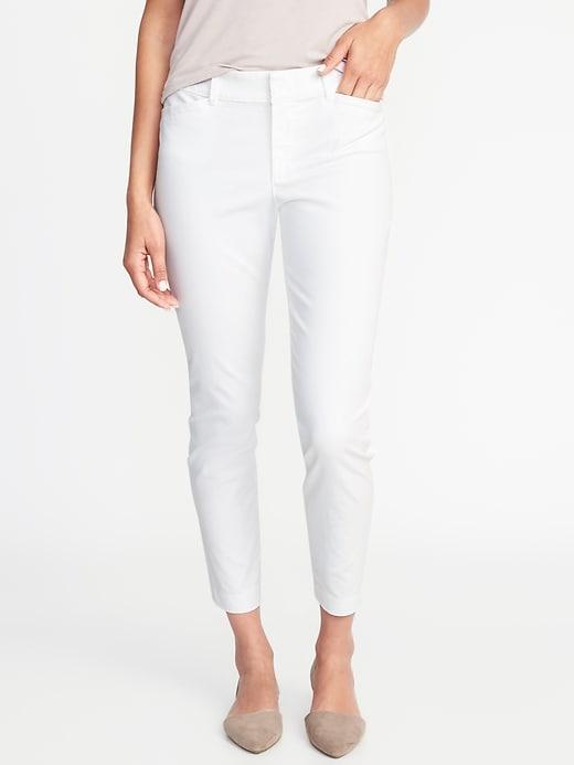 Old Navy Womens Mid-rise Pixie Chinos For Women Cream Size 18