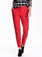 Old Navy Mid Rise Brushed Twill Trousers Size Xl Tall - Red To Me