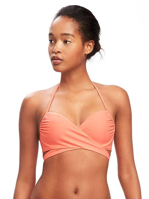 Old Navy Halter Underwire Bikini Top For Women - Coral Pink