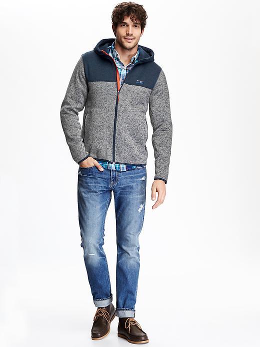 Old Navy Classic Zip Front Hoodie Size Xxl Big - Heather Grey