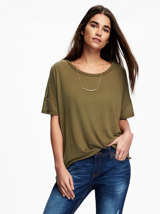 Old Navy Oversized Tee For Women - Pasture Present