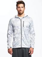 Old Navy Go Dry Reflective Trim Hoodie For Men - Gray Heather