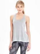 Old Navy Womens Active Elastic Racerback Tanks - Cloud Cover