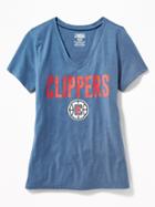 Old Navy Womens Nba Team V-neck Tee For Women Clippers Size Xxl