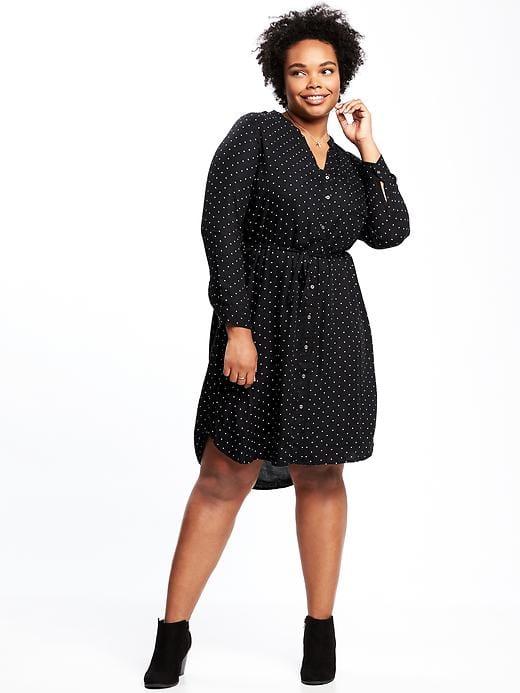Old Navy Tie Front Plus - Black Dots