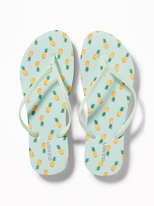 Old Navy Womens Patterned Flip-flops For Women Pineapple Size 8