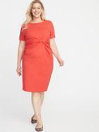 Plus-size Twist-front Bodycon Dress