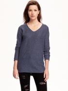 Old Navy Marled V Neck Tunic Pullover For Women - Marquee Moon
