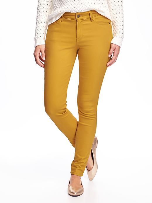 Old Navy Mid Rise Rockstar Skinny Jeans For Women - Gold Bars