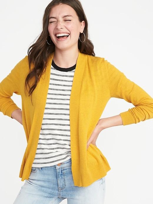 Old Navy Womens Cropped Open-front Sweater For Women Squash Size L