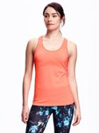 Old Navy Go Dry Seamless Performance Top For Women - Cora Coral Neon Poly