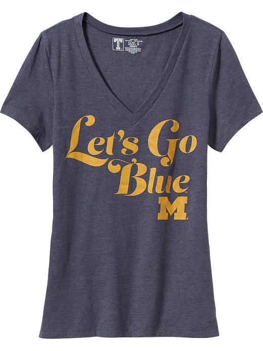Old Navy Womens College Team V Neck Tee Size L - Michigan State