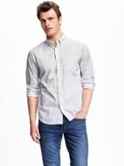 Old Navy Printed Regular Fit Poplin Shirt For Men - True Blue