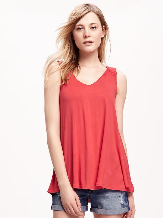 Old Navy Swing V Neck Top For Women - Love Potion