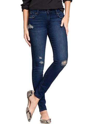 Old Navy Old Navy Womens The Rockstar Mid Rise Super Skinny Jeans - Everglades