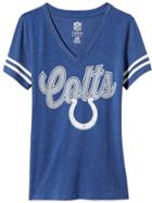 Old Navy Womens Nfl Sleeve Stripe Tee Size L - Colts