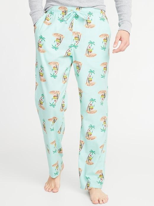 Old Navy Mens Patterned Flannel Sleep Pants For Men Island Green Size Xxxl